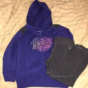 Girls Reebok athletic outfit
